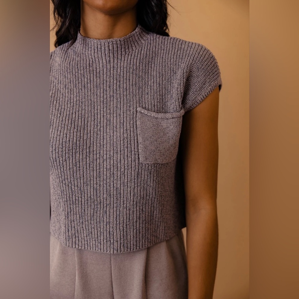 NWOT Free People FP Beach Freya Sweater – Taupe – Size XS